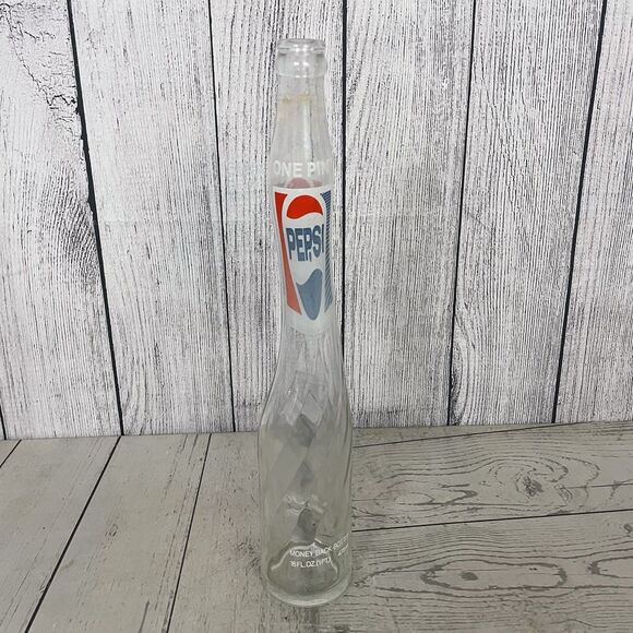 Vintage Pepsi-Cola 16 Oz Glass Bottle Stretched Extended Neck Retro Collectible - Picture 1 of 6